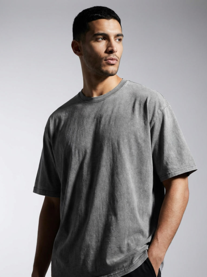 T-shirt Vintage en Coton gris