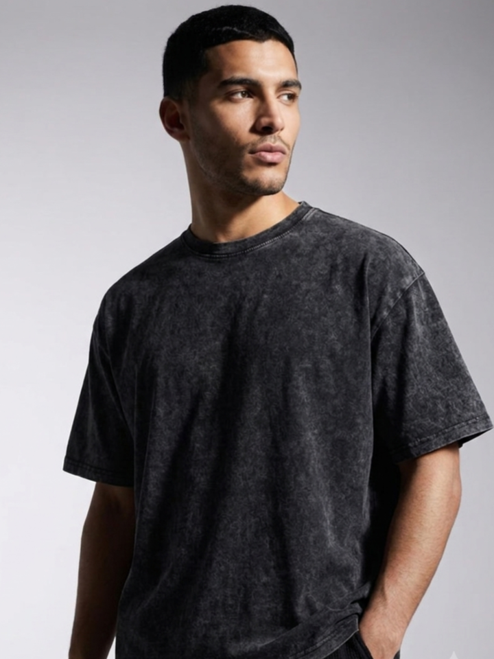 T-shirt Vintage en Coton noir