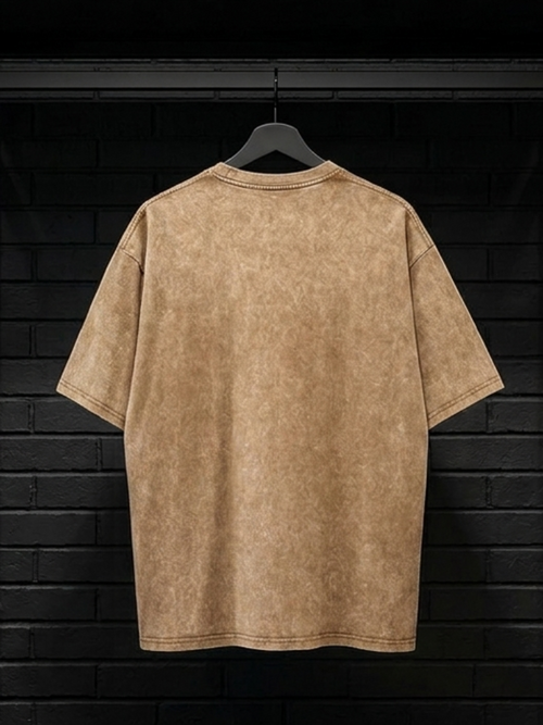 T-shirt Vintage en Coton beige