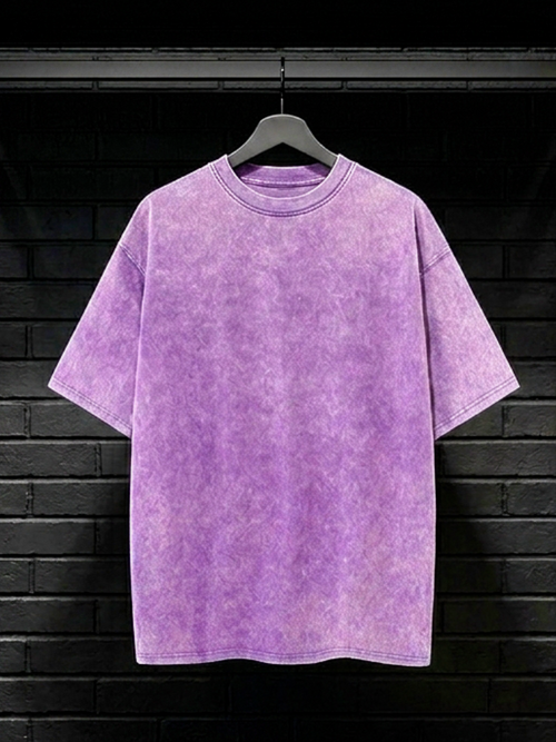 T-shirt Vintage en Coton mauve